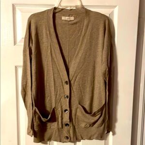 Women's Tan Cardigan Sweater